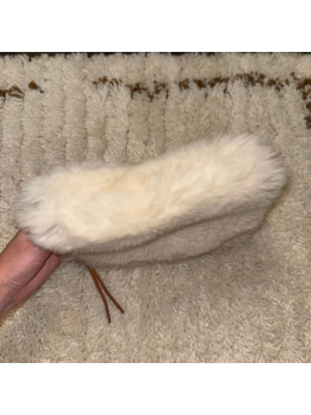 Nordstrom Faux Fur Pouch Ivory - Picture 4 of 8